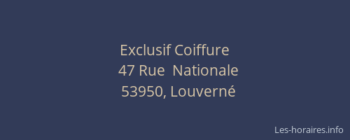 Exclusif Coiffure