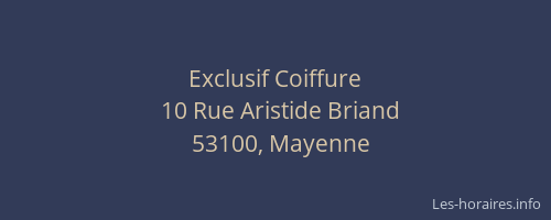 Exclusif Coiffure