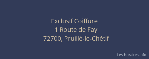 Exclusif Coiffure
