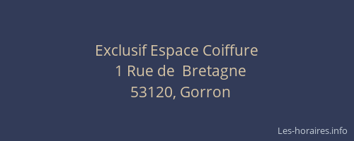 Exclusif Espace Coiffure