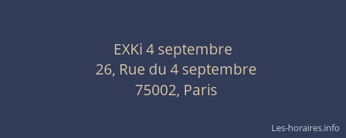 EXKi 4 septembre
