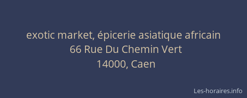 exotic market, épicerie asiatique africain