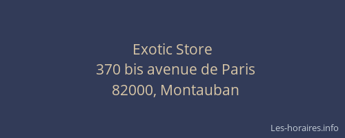 Exotic Store