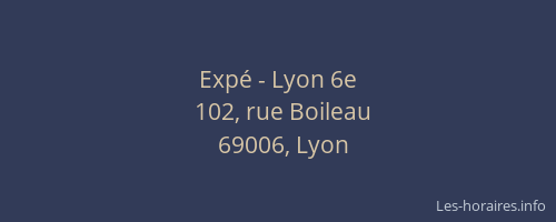 Expé - Lyon 6e