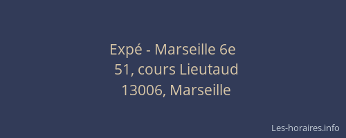Expé - Marseille 6e