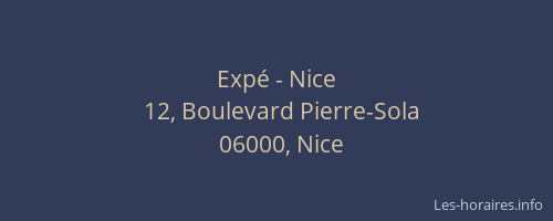 Expé - Nice