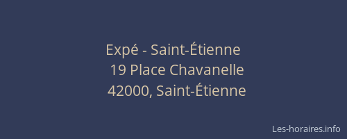 Expé - Saint-Étienne