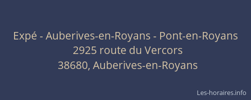Exp&eacute; - Auberives-en-Royans - Pont-en-Royans
