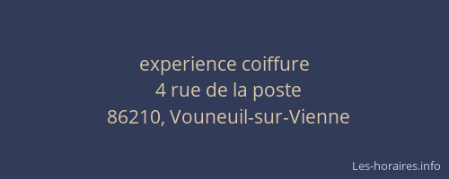 experience coiffure