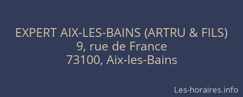 EXPERT AIX-LES-BAINS (ARTRU & FILS)