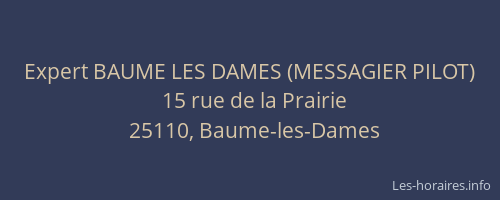 Expert BAUME LES DAMES (MESSAGIER PILOT)
