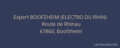 Expert BOOFZHEIM (ELECTRO DU RHIN)
