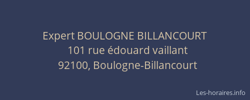 Expert BOULOGNE BILLANCOURT