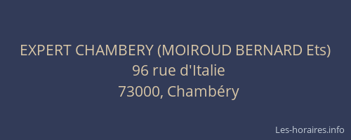 EXPERT CHAMBERY (MOIROUD BERNARD Ets)