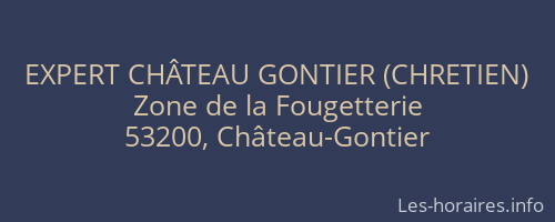 EXPERT CHÂTEAU GONTIER (CHRETIEN)