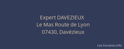 Expert DAVEZIEUX
