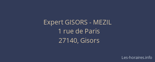 Expert GISORS - MEZIL