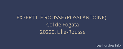 EXPERT ILE ROUSSE (ROSSI ANTOINE)