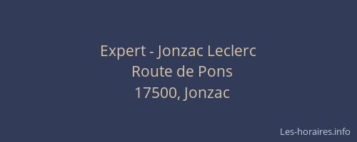 Expert - Jonzac Leclerc