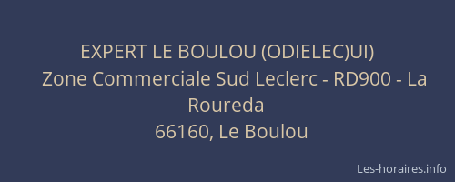 EXPERT LE BOULOU (ODIELEC)UI)