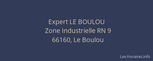 Expert LE BOULOU