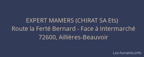 EXPERT MAMERS (CHIRAT SA Ets)