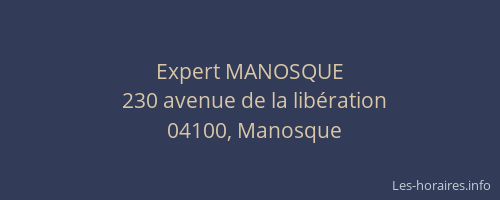 Expert MANOSQUE