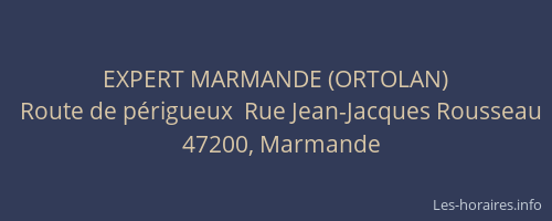 EXPERT MARMANDE (ORTOLAN)
