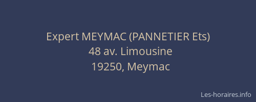 Expert MEYMAC (PANNETIER Ets)