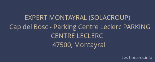 EXPERT MONTAYRAL (SOLACROUP)