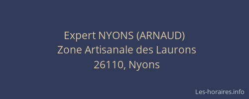 Expert NYONS (ARNAUD)