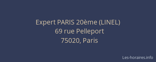 Expert PARIS 20ème (LINEL)