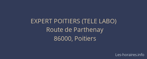 EXPERT POITIERS (TELE LABO)