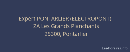 Expert PONTARLIER (ELECTROPONT)