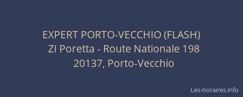 EXPERT PORTO-VECCHIO (FLASH)