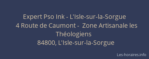 Expert Pso Ink - L'Isle-sur-la-Sorgue