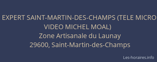 EXPERT SAINT-MARTIN-DES-CHAMPS (TELE MICRO VIDEO MICHEL MOAL)