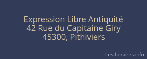 Expression Libre Antiquité