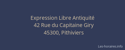 Expression Libre Antiquit&eacute;