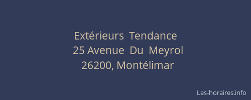 Extérieurs  Tendance