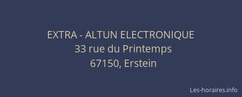 EXTRA - ALTUN ELECTRONIQUE