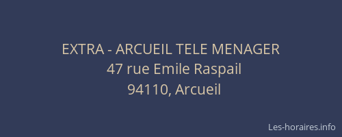 EXTRA - ARCUEIL TELE MENAGER