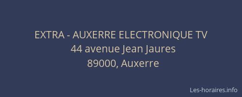 EXTRA - AUXERRE ELECTRONIQUE TV