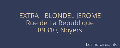 EXTRA - BLONDEL JEROME