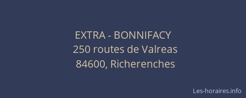 EXTRA - BONNIFACY