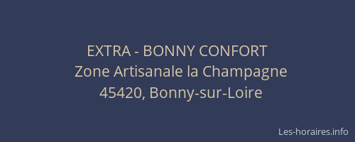 EXTRA - BONNY CONFORT