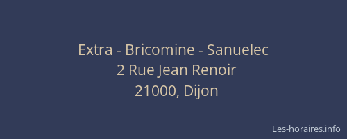 Extra - Bricomine - Sanuelec