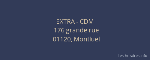 EXTRA - CDM