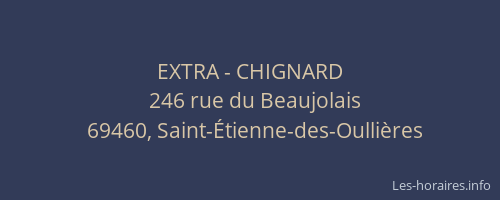 EXTRA - CHIGNARD