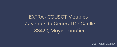 EXTRA - COUSOT Meubles